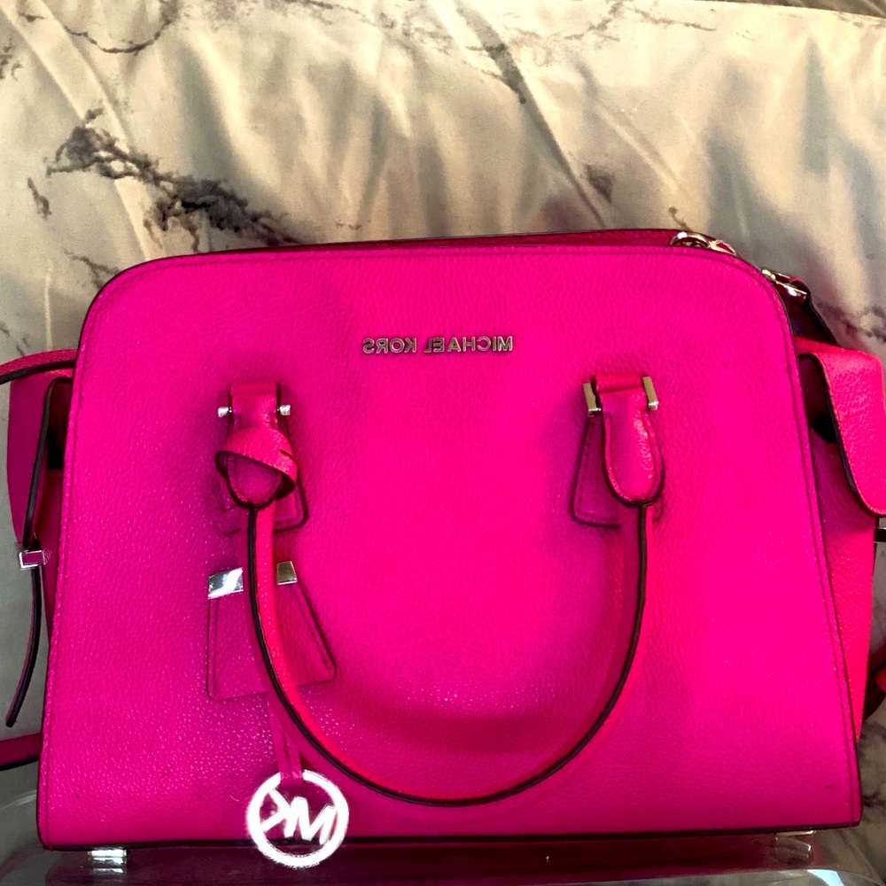 Hot Pink Michael Kors Leather Bag